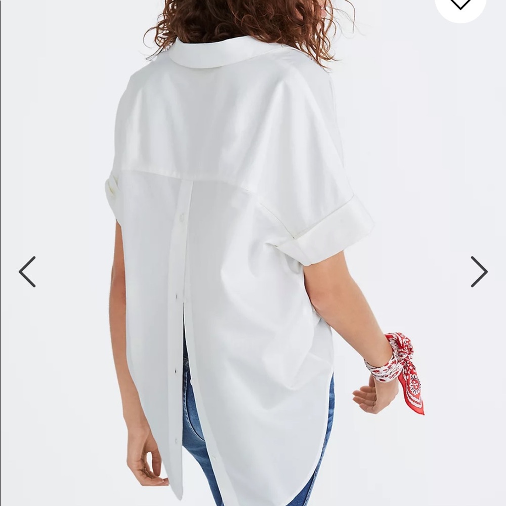 Madewell button back courier shirt. Size XL. White. Gently worn